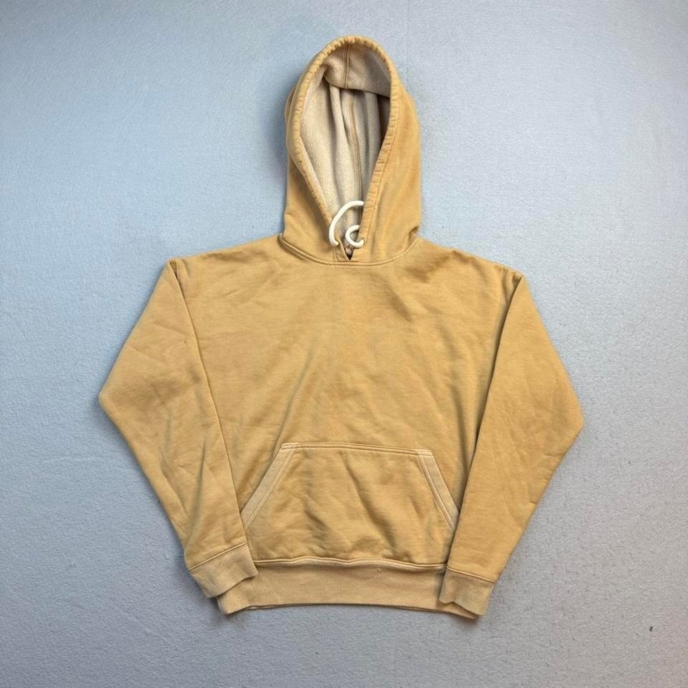 Minimal Oversized Hoodie Beige Cream Fleece Pullover